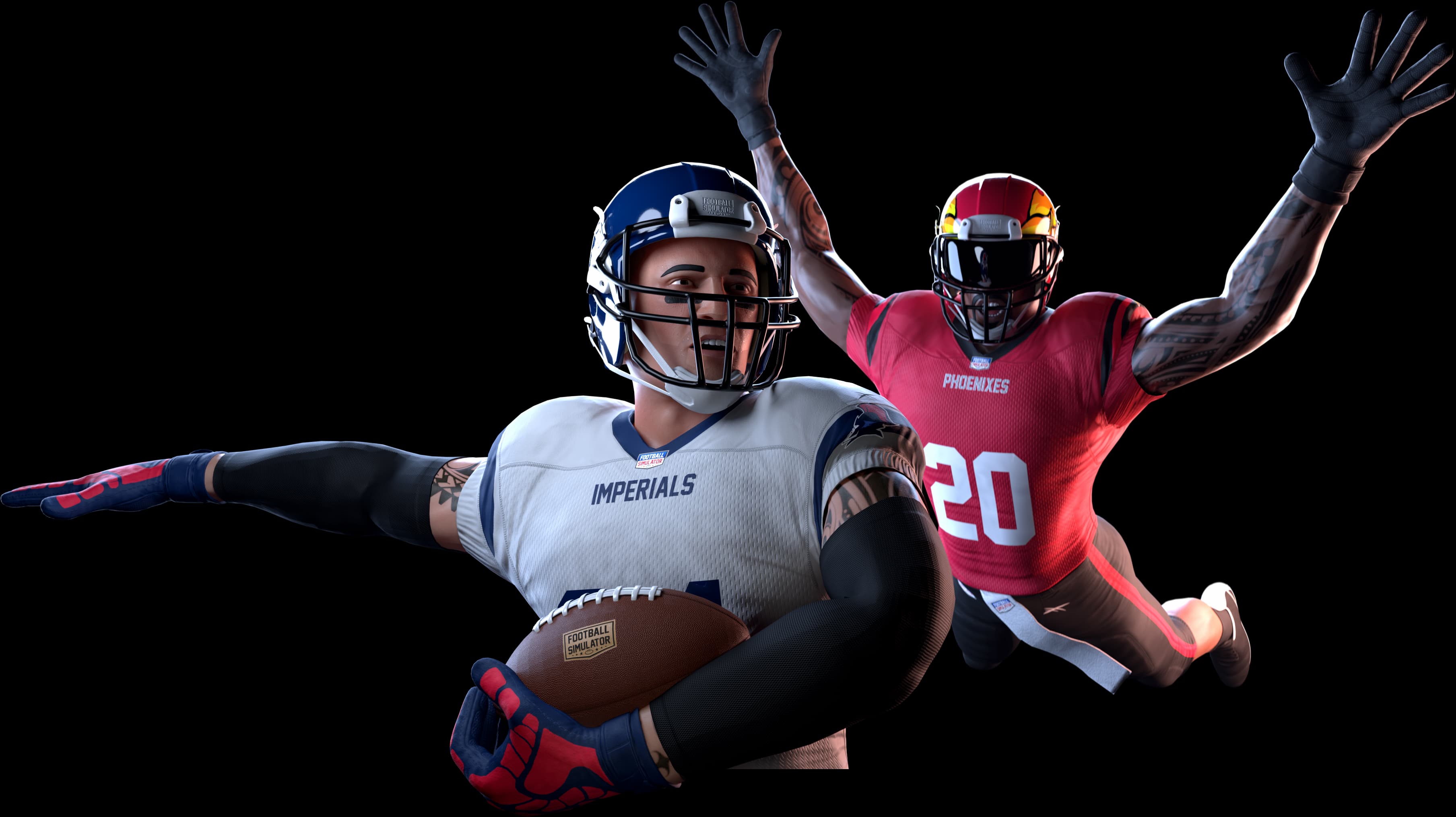 Football Simulator character closeups