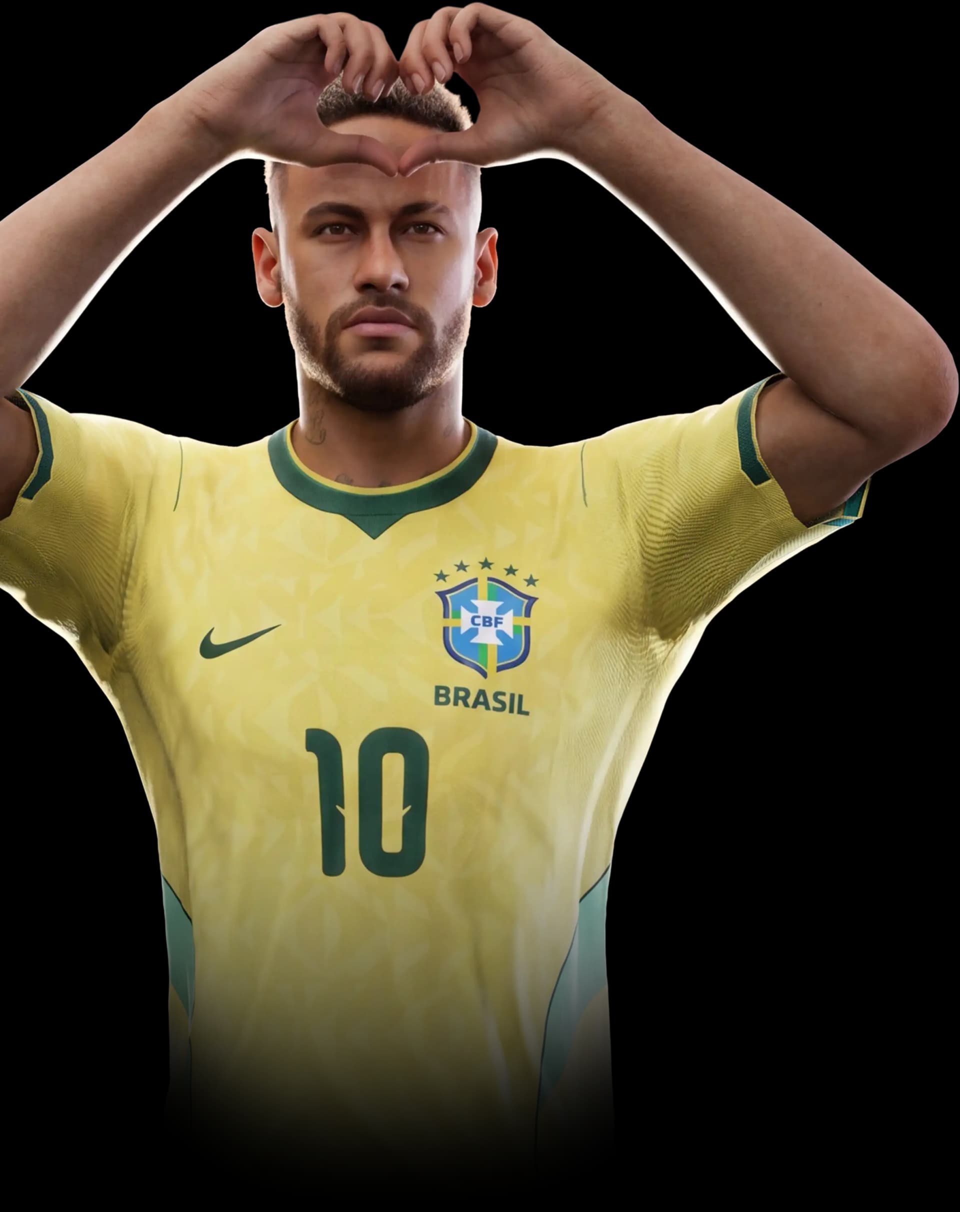 Neymar making a heart gesture
